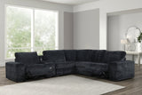 Amelia Black Power Reclining Sectional with Bluetooth Speakers from Happy Homes - Luna Furniture