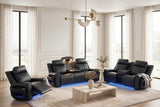 Rolls Royce Black Power Reclining Set from Happy Homes - Luna Furniture