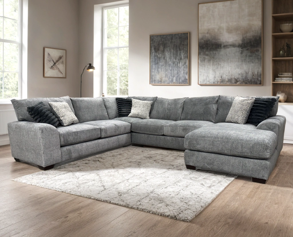 Sorento Gray Oversized Sectional from Happy Homes - Luna Furniture