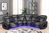 Ibiza Black Power Reclining Sectional from Happy Homes - Luna Furniture