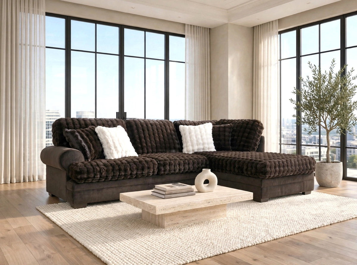 Kama Espresso Contemporary Sectional from Happy Homes - Luna Furniture