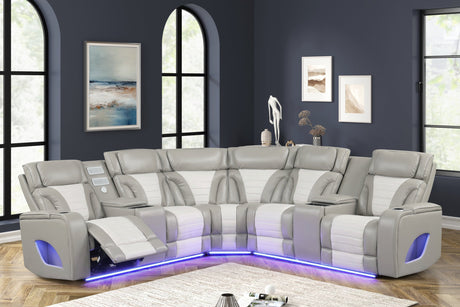 Ibiza Gray Power Reclining Sectional from Happy Homes - Luna Furniture