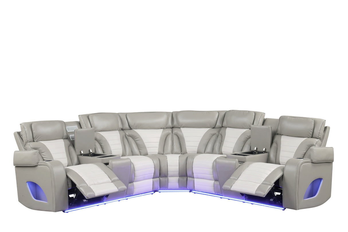 Ibiza Gray Power Reclining Sectional from Happy Homes - Luna Furniture