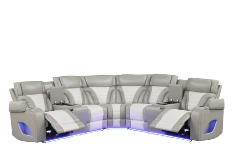 Ibiza Gray Power Reclining Sectional from Happy Homes - Luna Furniture