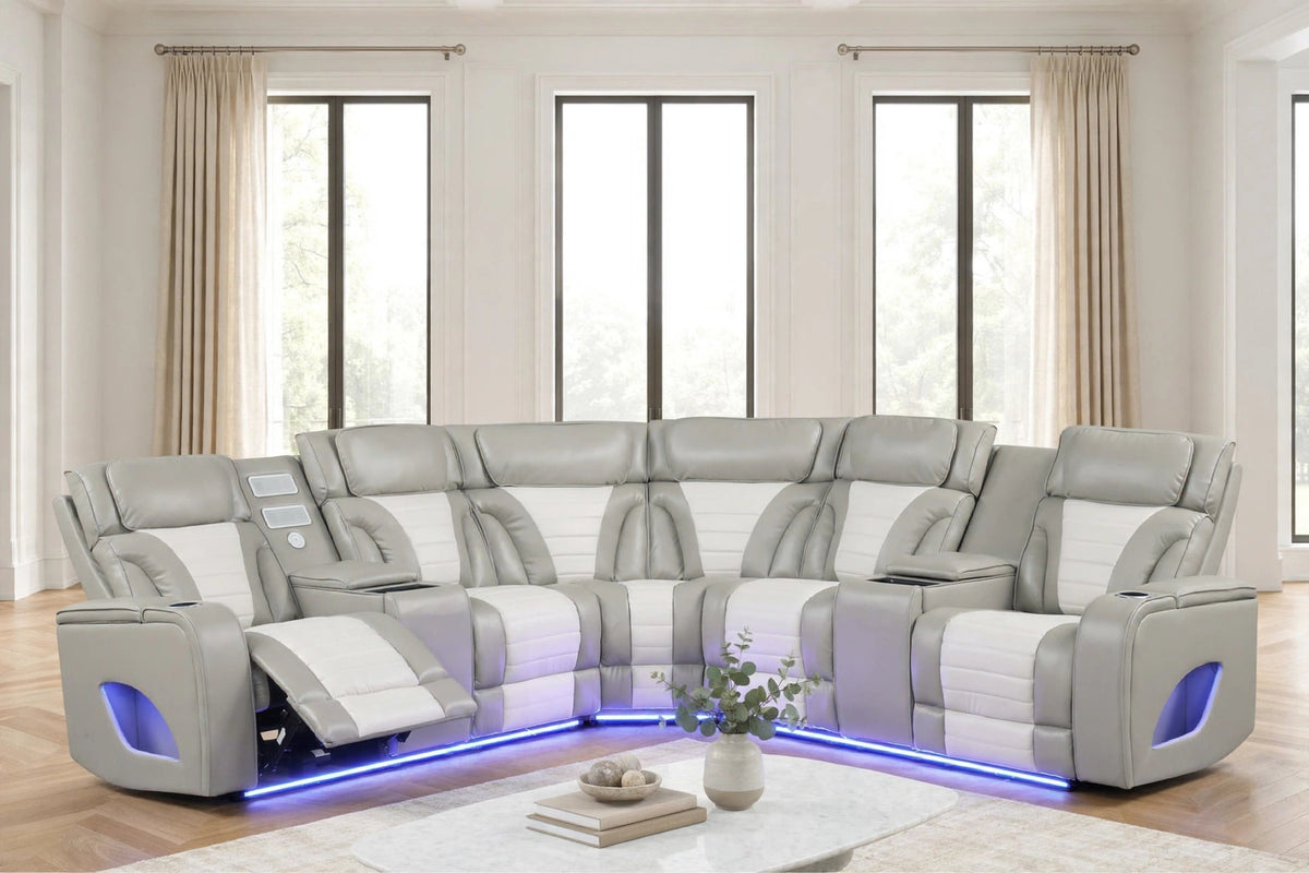 Ibiza Gray Power Reclining Sectional