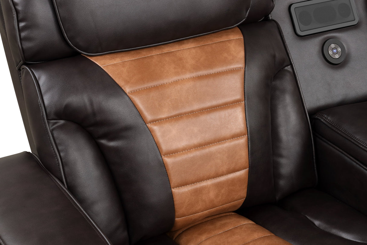 Ibiza Brown Power Reclining Sectional from Happy Homes - Luna Furniture