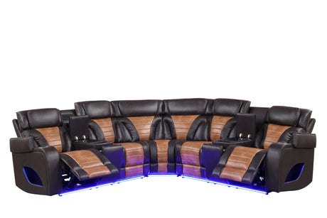 Ibiza Brown Power Reclining Sectional from Happy Homes - Luna Furniture