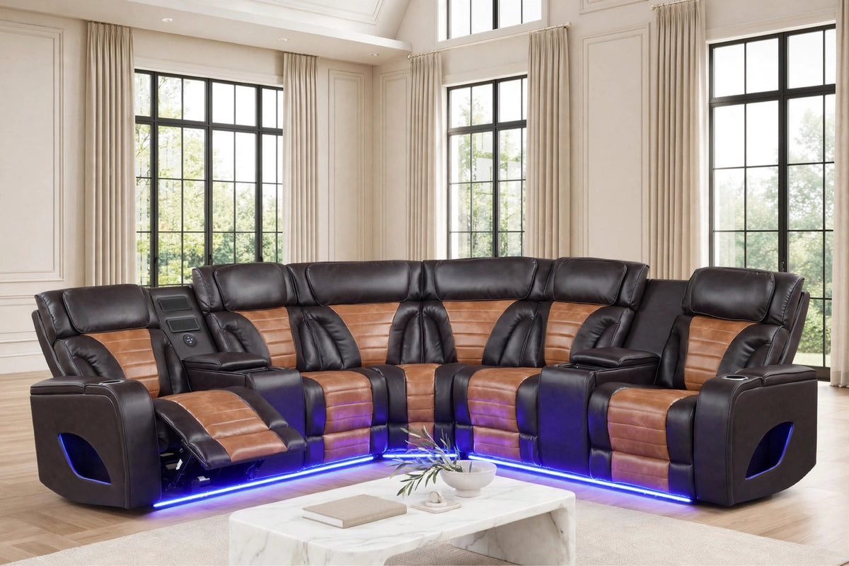 Ibiza Brown Power Reclining Sectional