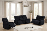 Nina Black 3-Piece Power Reclining Set from Happy Homes - Luna Furniture