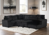 Sonic Black Sectional With Pull-Out Bed from Happy Homes - Luna Furniture