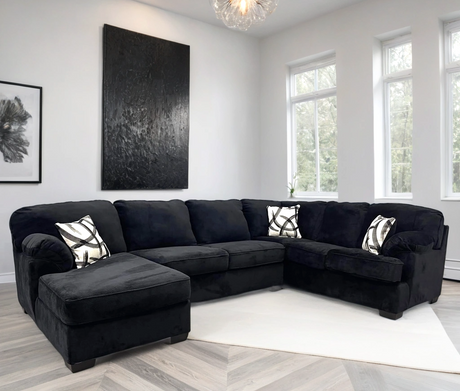 Brentwood Black LAF Sectional from Happy Homes - Luna Furniture