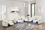 Stefano White 3-Piece Reclining Living Room Set from Happy Homes - Luna Furniture