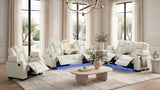 Stefano White 3-Piece Reclining Living Room Set from Happy Homes - Luna Furniture