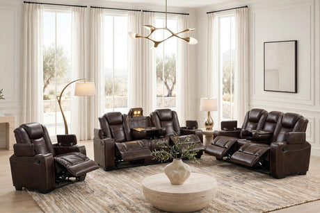 Stefano Chocolate 3-Piece Reclining Living Room Set from Happy Homes - Luna Furniture