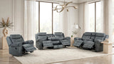 Andres Gray 3-Piece Reclining Living Room Set from Happy Homes - Luna Furniture