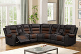 Jordon Two-Tone Brown Reclining Sectional