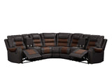 Jordon Two-Tone Brown Reclining Sectional