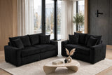 Norvix Black Sofa and Loveseat from Happy Homes - Luna Furniture