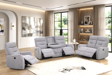 Nina Gray 3-Piece Power Reclining Set from Happy Homes - Luna Furniture