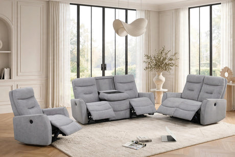 Nina Gray 3-Piece Power Reclining Set from Happy Homes - Luna Furniture