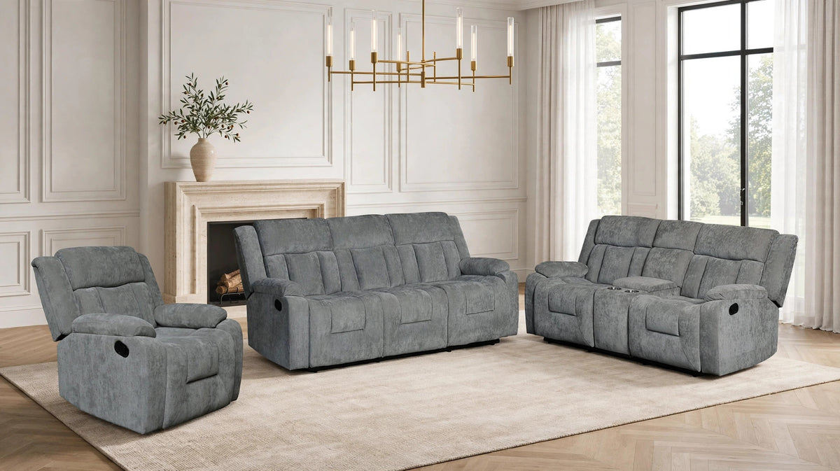 Farrah Gray 3-Piece Reclining Set from Happy Homes - Luna Furniture