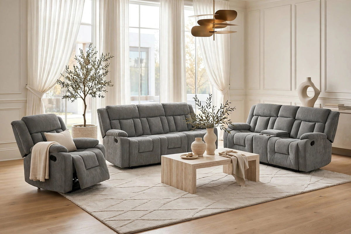 Farrah Gray 3-Piece Reclining Set from Happy Homes - Luna Furniture