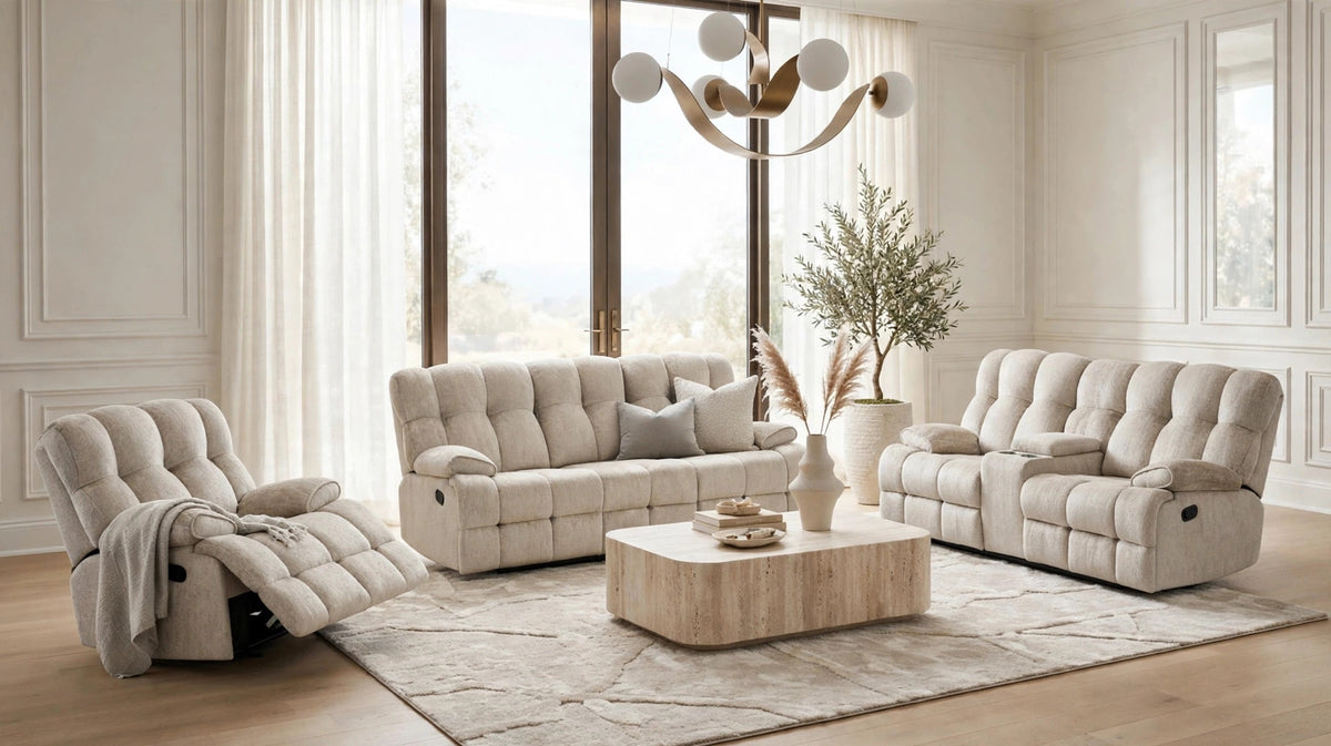 Martina Gray 3-Piece Reclining Set from Happy Homes - Luna Furniture
