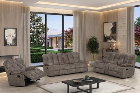 Martina Brown 3-Piece Reclining Set from Happy Homes - Luna Furniture