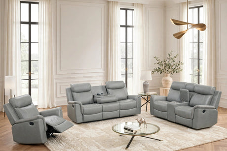 Sofia Gray 3-Piece Reclining Set from Happy Homes - Luna Furniture
