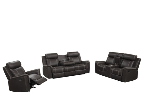 Sofia Espresso 3-Piece Reclining Set from Happy Homes - Luna Furniture