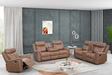 Sofia Brown 3-Piece Reclining Set from Happy Homes - Luna Furniture