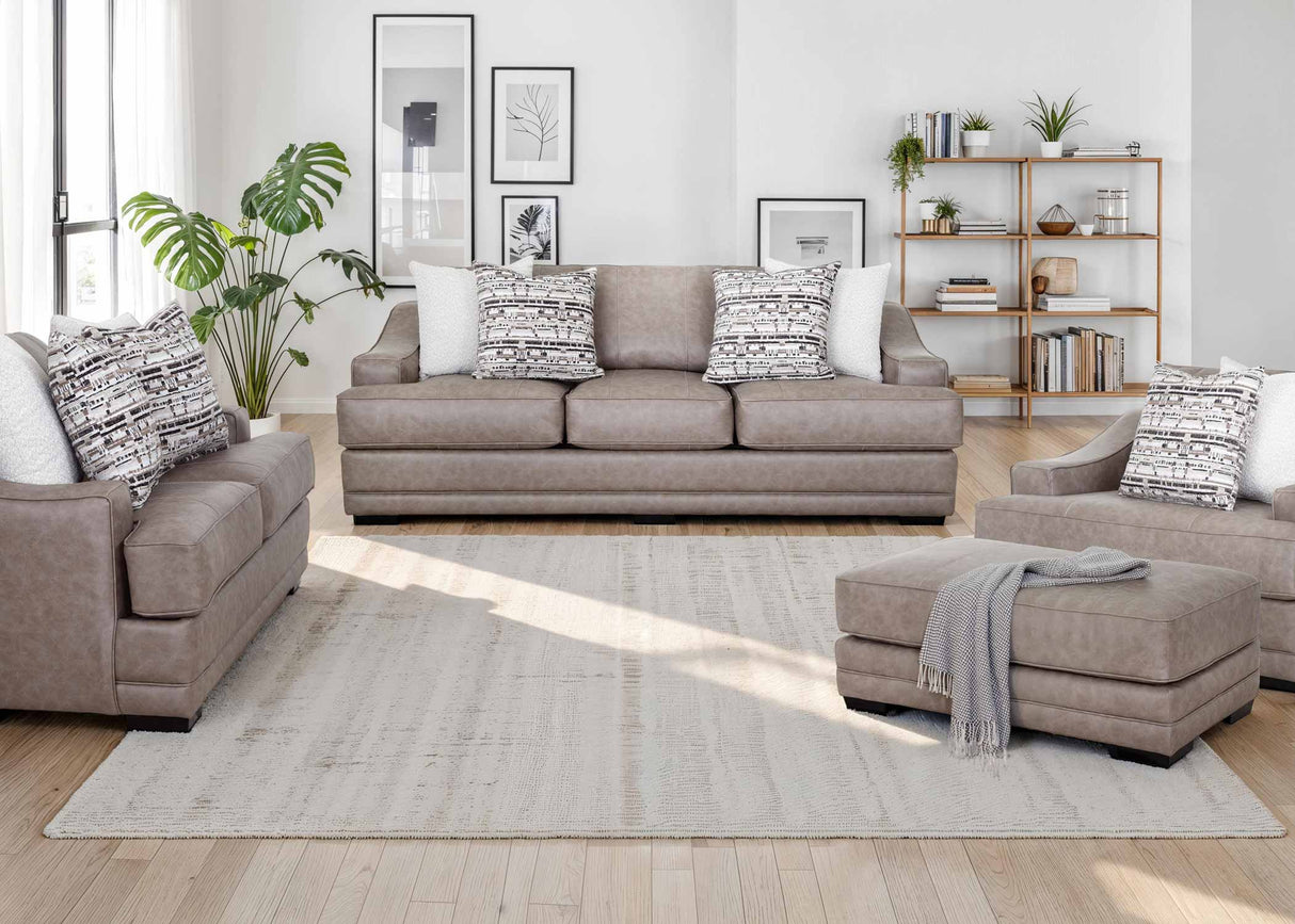 Franklin Duvall Greige Oversized Sofa & Loveseat Set from Happy Homes - Luna Furniture