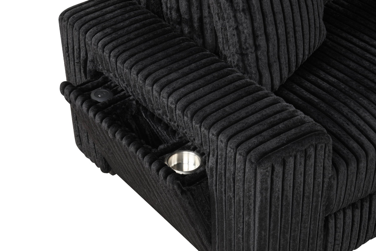 Bazooka Black Sectional from Happy Homes - Luna Furniture