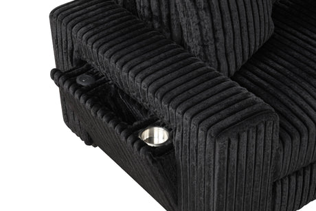 Bazooka Black Sectional from Happy Homes - Luna Furniture