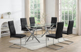 Chełmno Black Glass Top 7-Piece Dining Set from Happy Homes - Luna Furniture