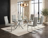 Chełmno Gray Glass Top 7-Piece Dining Set from Happy Homes - Luna Furniture
