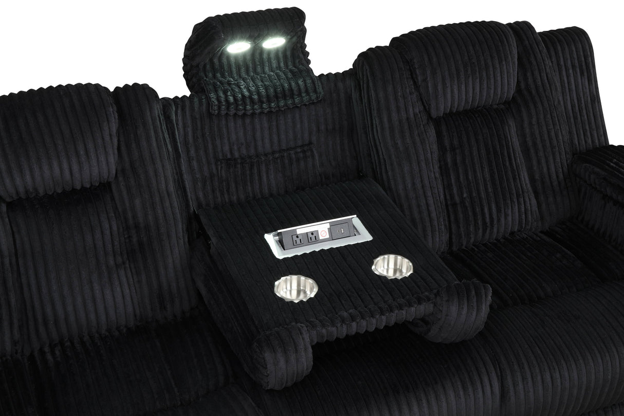 HulkBlack 3-Piece Power Reclining Set from Happy Homes - Luna Furniture