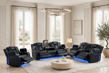 Hulk Black 3-Piece Power Reclining Set from Happy Homes - Luna Furniture