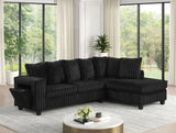 Madan Black Reversible Sectional from Happy Homes - Luna Furniture