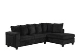 Madan Black Reversible Sectional from Happy Homes - Luna Furniture