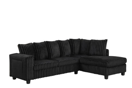 Madan Black Reversible Sectional from Happy Homes - Luna Furniture