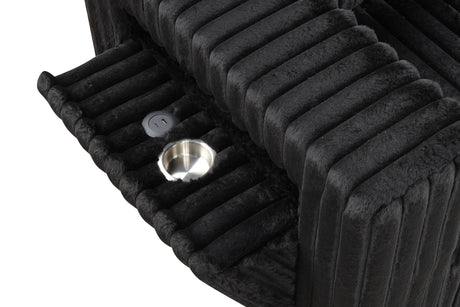 Madan Black Reversible Sectional from Happy Homes - Luna Furniture