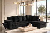Madan Black Reversible Sectional from Happy Homes - Luna Furniture