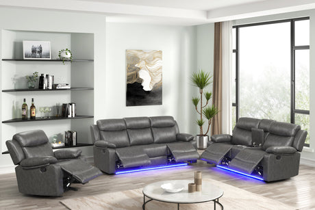 Aiden Gray 3-Piece Reclining Set from Happy Homes - Luna Furniture