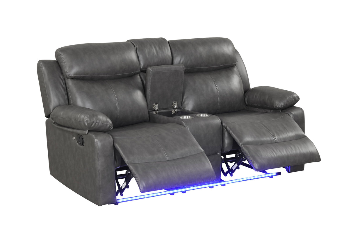 Aiden Gray 3-Piece Reclining Set from Happy Homes - Luna Furniture