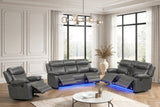 Aiden Gray 3-Piece Reclining Set from Happy Homes - Luna Furniture