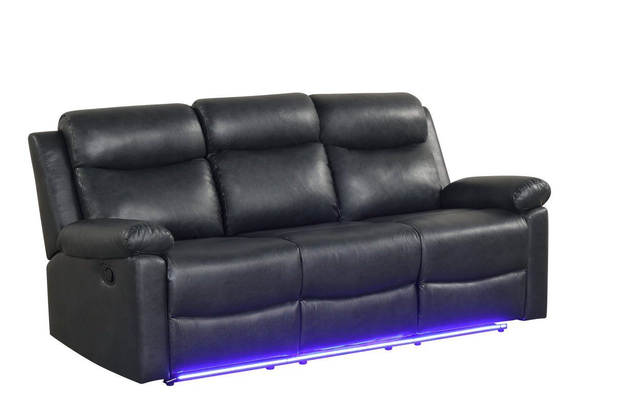 Isabel Black 3-Piece Reclining Set from Happy Homes - Luna Furniture