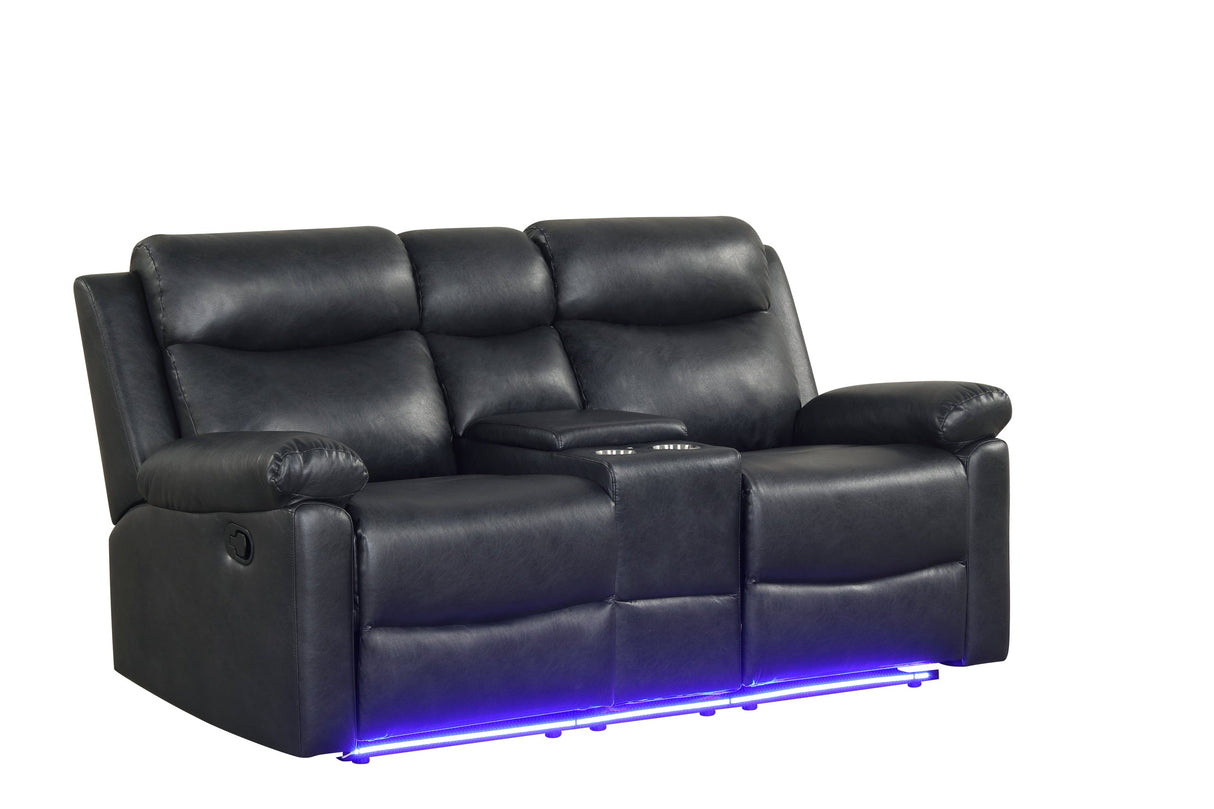 Isabel Black 3-Piece Reclining Set from Happy Homes - Luna Furniture