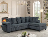 Madan Charcoal Reversible Sectional from Happy Homes - Luna Furniture