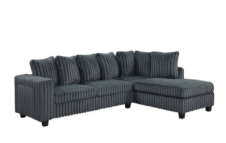 Madan Charcoal Reversible Sectional from Happy Homes - Luna Furniture